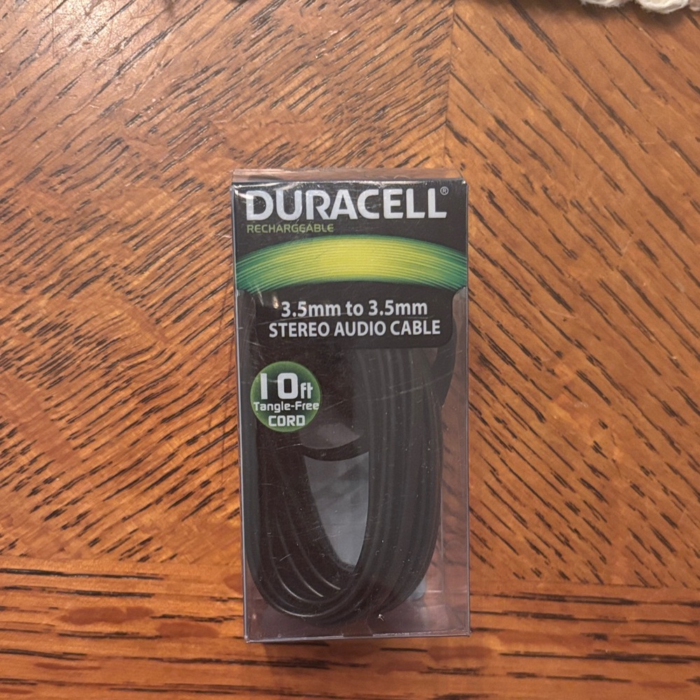 Duracell Black 3.5mm Stereo Audio Cable